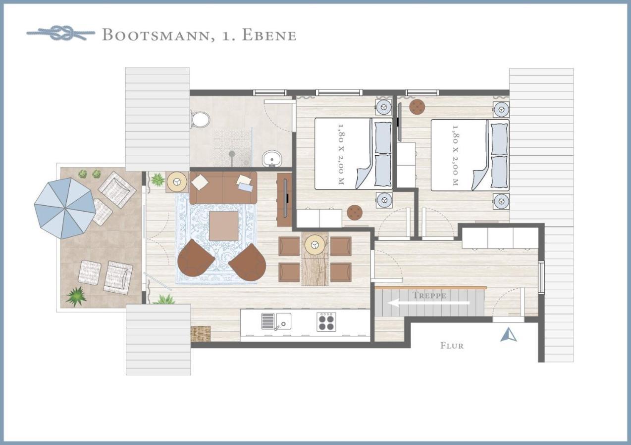 Ferienwohnung Bootsmann Langeoog Exteriör bild